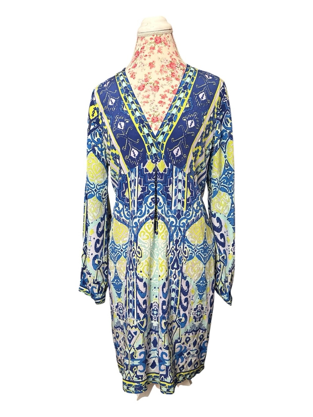NWT Hale Bob Kassandra Dress 100% Silk Size Medium